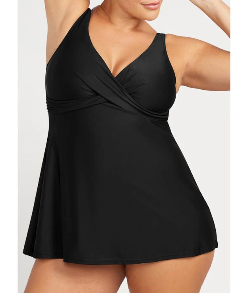 Artesands Hues Delacroix Cross Front Swimdress - Black - Image 4