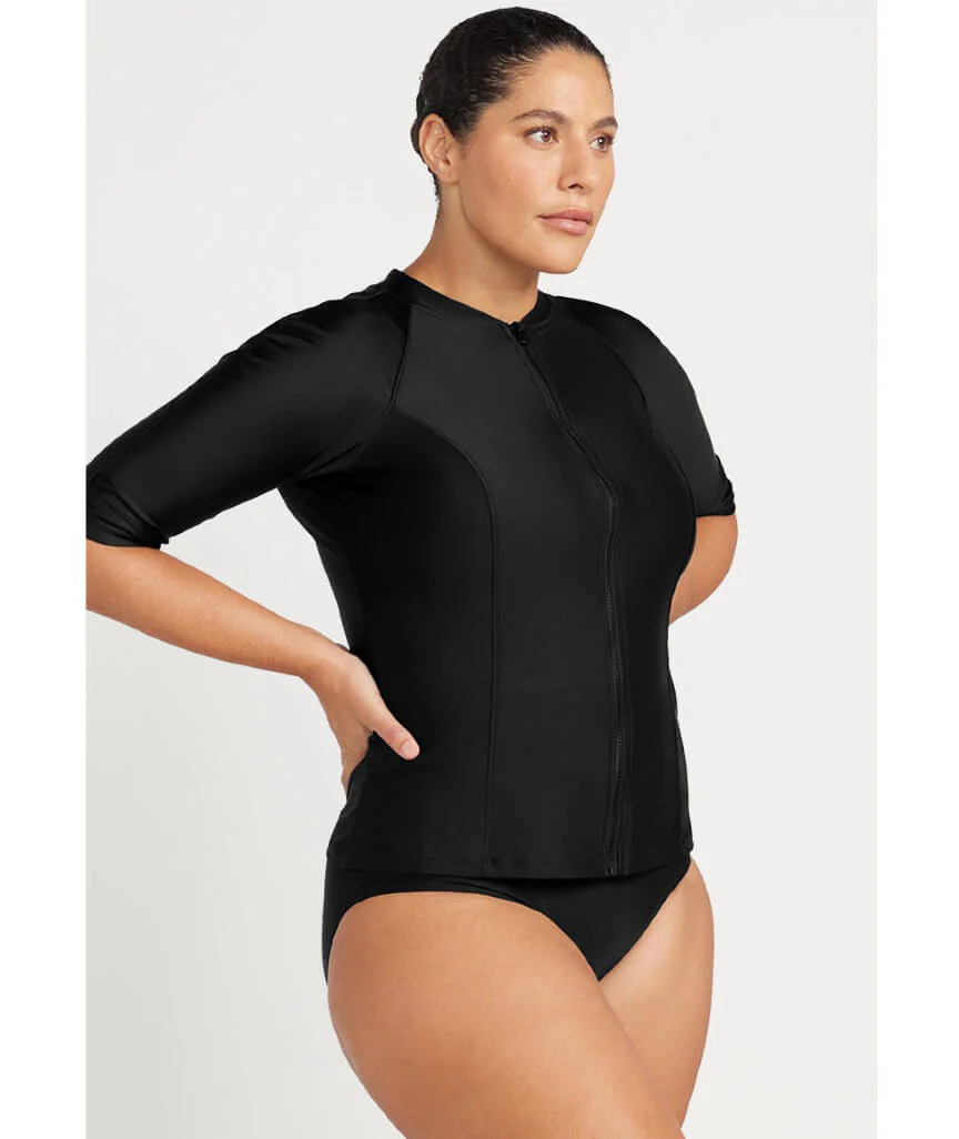 Artesands Hues Seurat Sunsafe Short Sleeve Rash Top - Black - Image 3