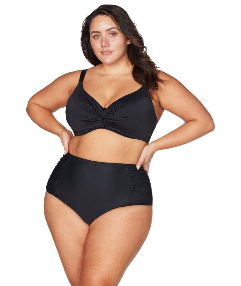 Artesands Hues Botticelli High Waist Swim Pant- Black - Image 5