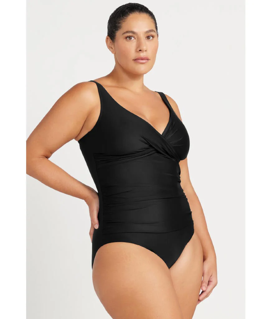 Artesands Recycled Hues Delacroix Cross Front One Piece Swimsuit - Black - Image 3