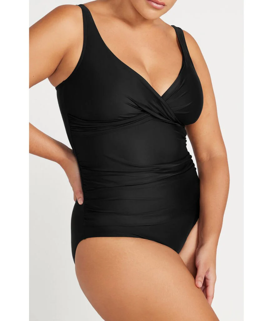 Artesands Recycled Hues Delacroix Cross Front One Piece Swimsuit - Black - Image 5