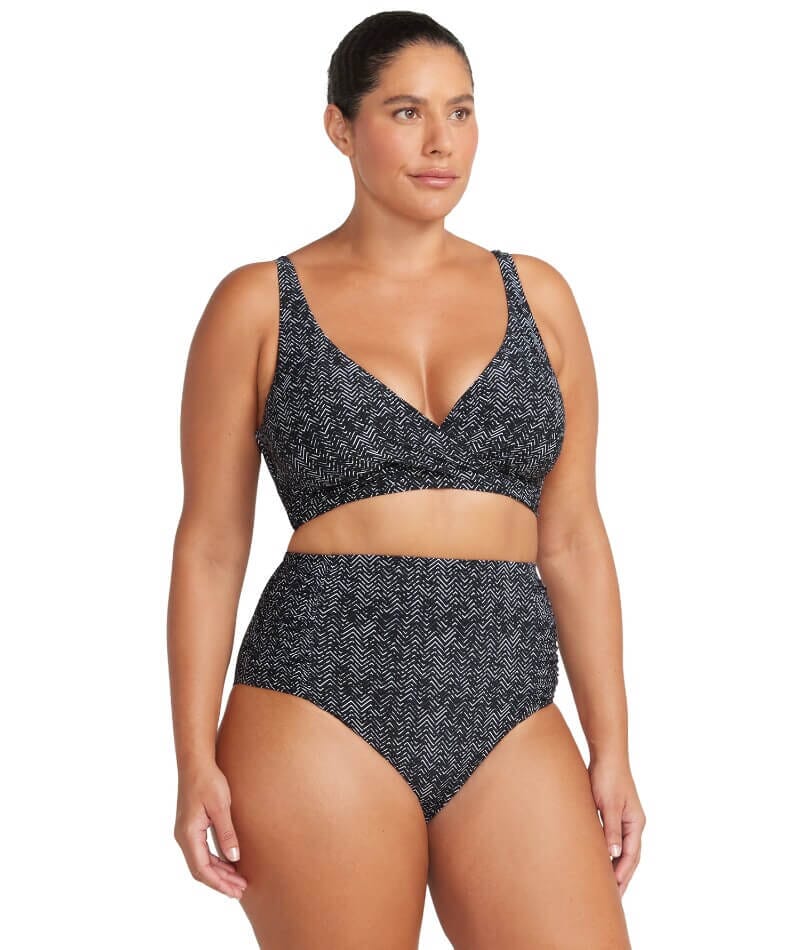 Artesands Zig Zag Botticelli High Waist Swim Brief - Black - Image 5