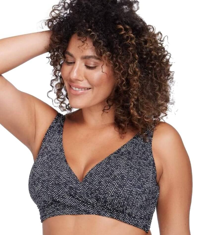 Artesands Zig Zag Delacroix Cross Front D-G Cup Bikini Top - Black - Image 3