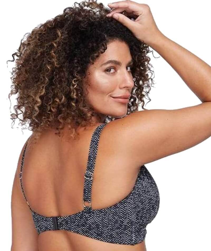Artesands Zig Zag Delacroix Cross Front D-G Cup Bikini Top - Black - Image 4