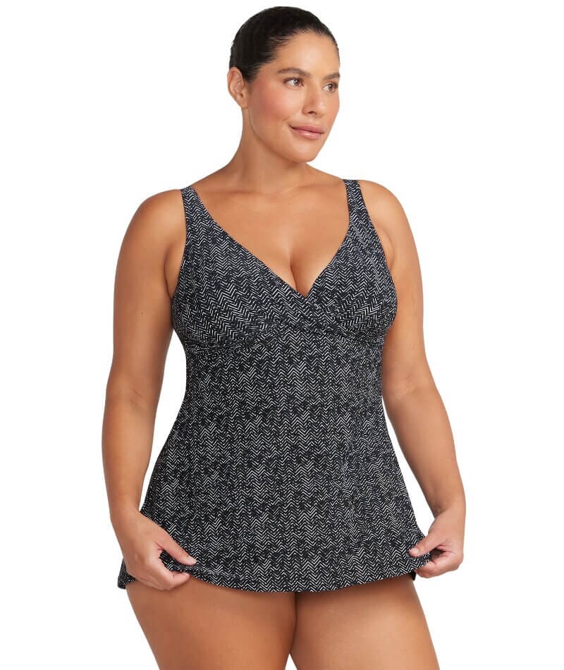 Artesands Zig Zag Delacroix Cross Over D-G Cup Swimdress - Black - Image 3
