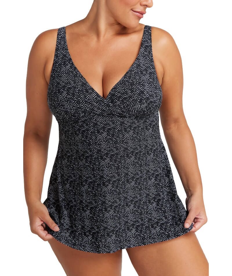 Artesands Zig Zag Delacroix Cross Over D-G Cup Swimdress - Black - Image 4