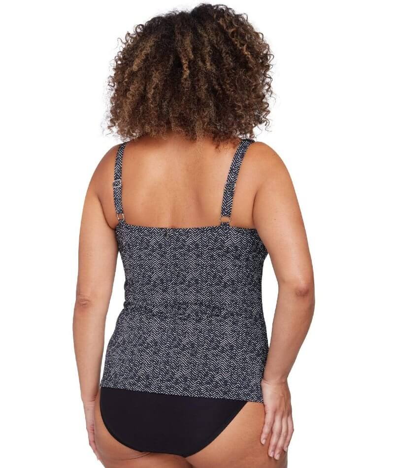 Artesands Zig Zag Raphael E-F Cup Underwire Tankini Top - Black - Image 7