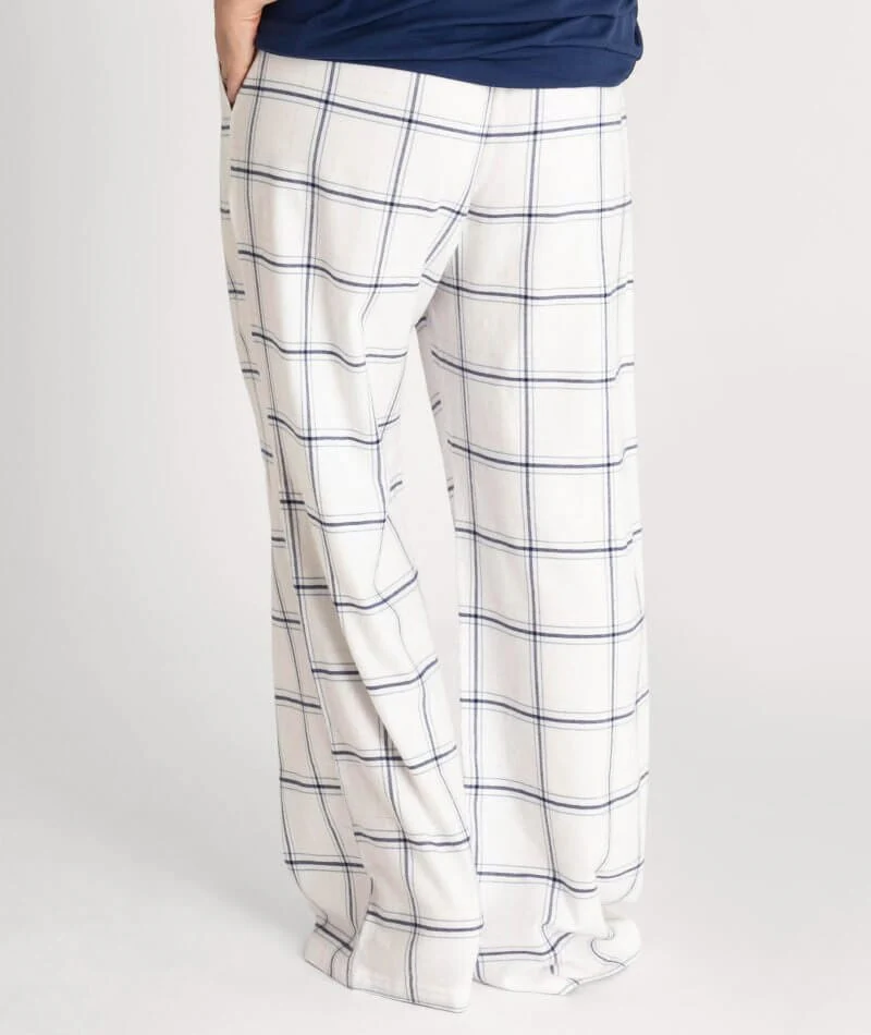 Ava & Audrey Amelia Brushed Cotton Pant - Ivory - Image 3