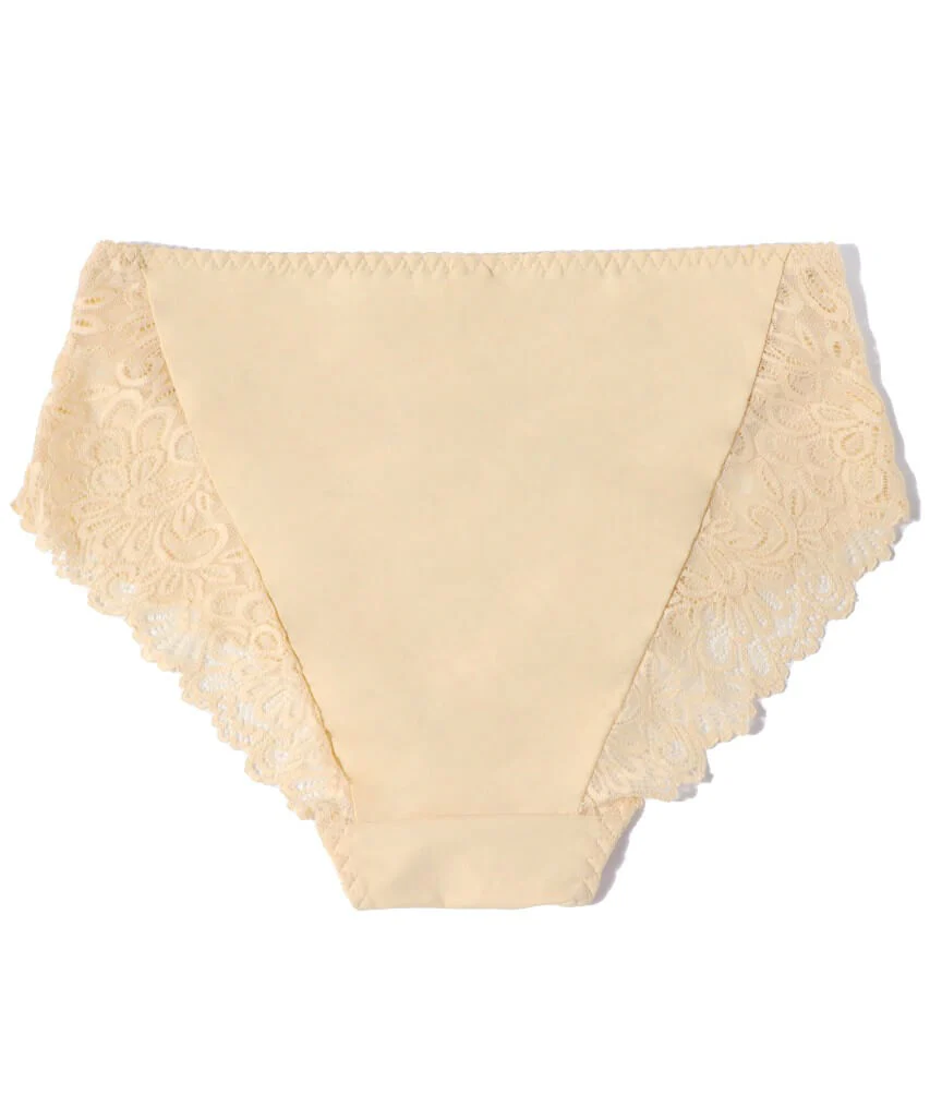 Ava & Audrey Aster Lace & Micro Full Brief - Beige - Image 4