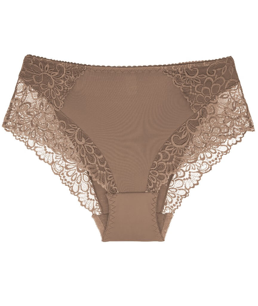 Ava & Audrey Aster Lace & Micro Full Brief - Khaki - Image 3