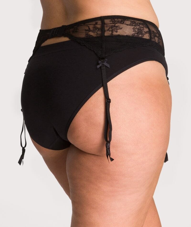 Ava & Audrey Candice Lace Suspender - Black - Image 3