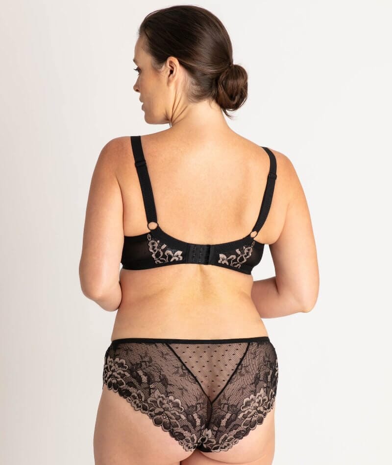 Ava & Audrey Celine Lace Brief - Black/Gold - Image 5