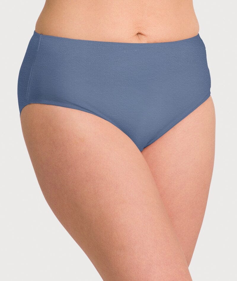 Ava & Audrey Clementine Cotton Full Brief 2 Pack - Nude/Denim Blue - Image 3