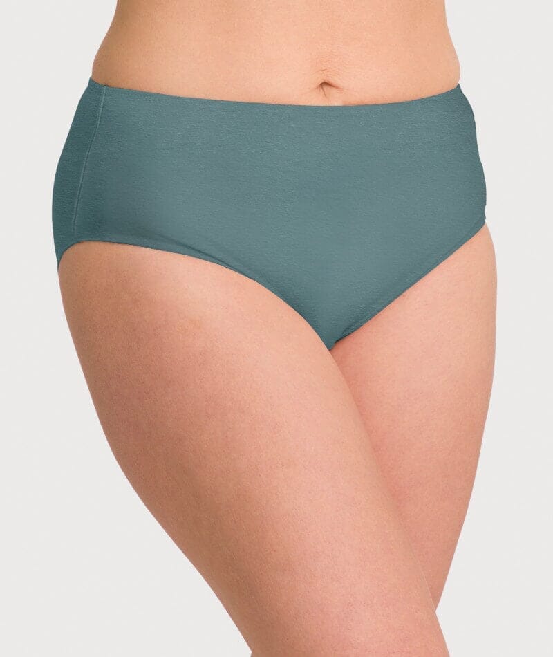 Ava & Audrey Clementine Cotton Full Brief 2 Pack - Nude/Sea Green - Image 3