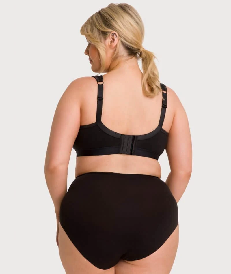 Ava & Audrey Faye Cotton Wire-free Support Bra 2 Pack - Black - Image 7