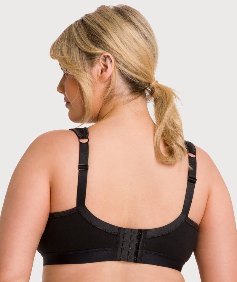 Ava & Audrey Faye Cotton Wire-free Support Bra 3 Pack - Black - Image 3