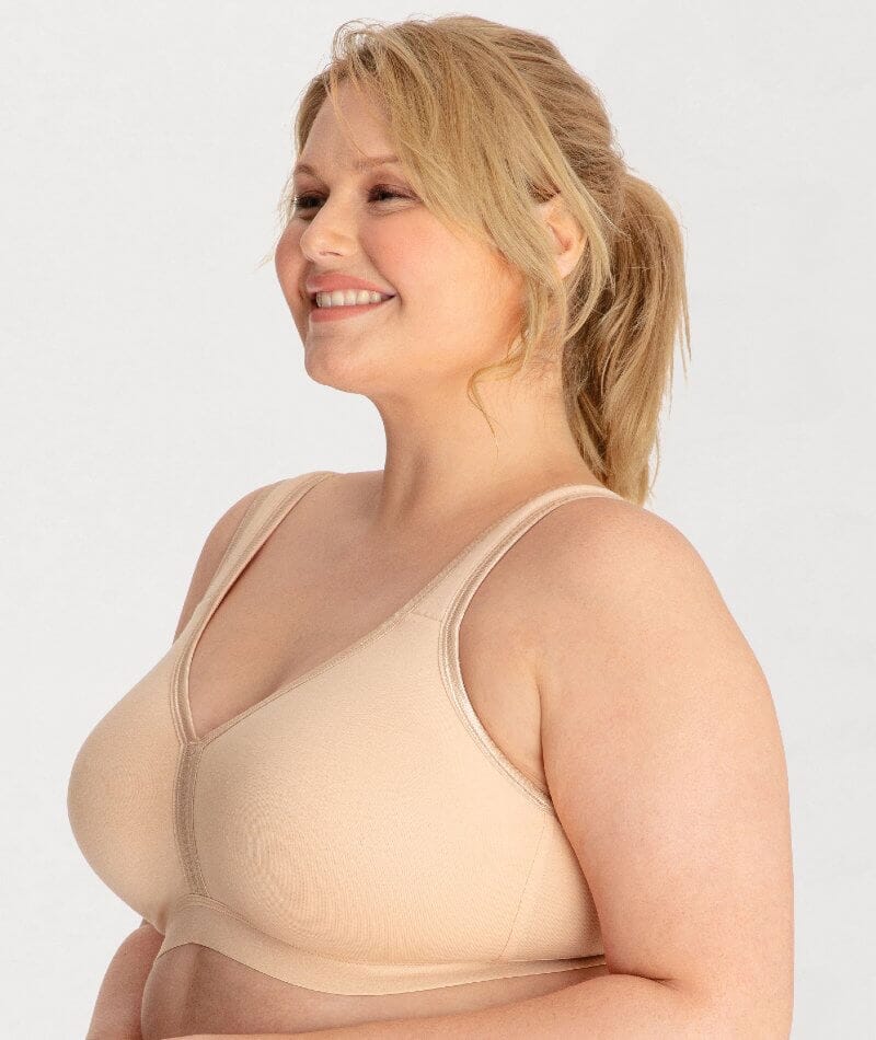 Ava & Audrey Faye Cotton Wire-Free Support Bra - Frappe - Image 3