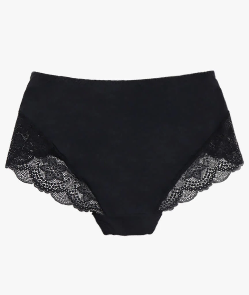 Ava & Audrey Florence Lace & Micro Full Brief - Black - Image 5
