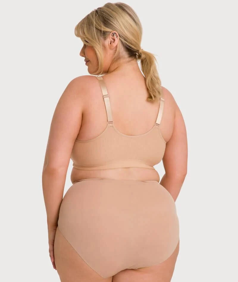 Ava & Audrey Hannah Cotton Wire-Free Front Opening Bra - Frappe - Image 5