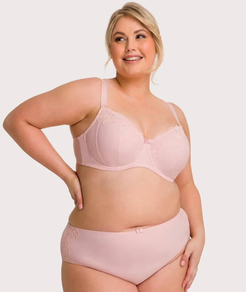 Ava & Audrey Jacqueline Full Brief with Lace - Blush - Image 6