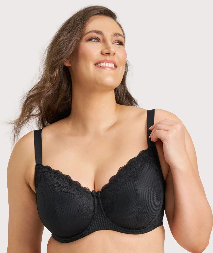 Ava & Audrey Jacqueline Minimiser Full Cup Underwire Bra - Black - Image 4