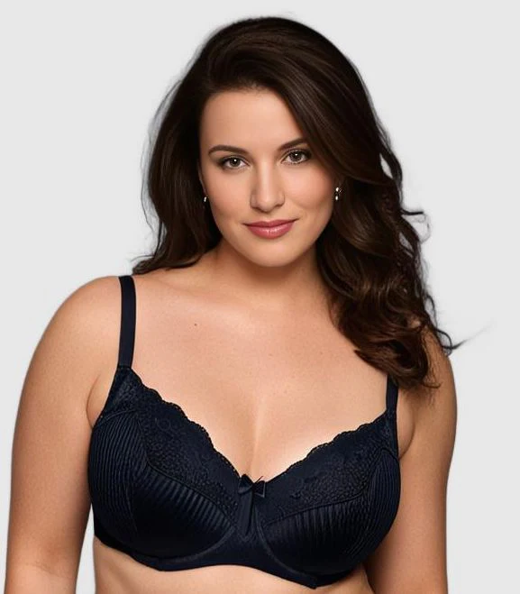 Ava & Audrey Jacqueline Minimiser Full Cup Underwire Bra - Black - Image 5