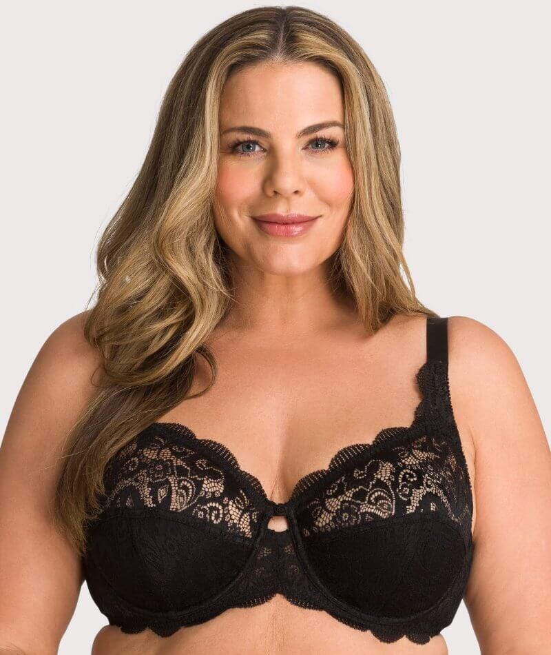 Ava & Audrey Lucille Lace Underwired Full Cup Bra - Black - Image 4