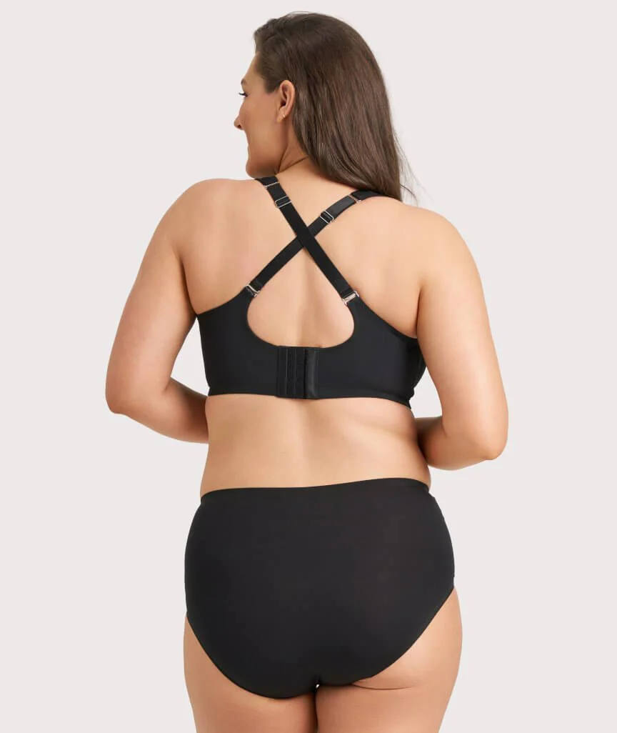 Ava & Audrey Millie Jacquard Mesh T-Shirt Underwire Bra - Black - Image 8