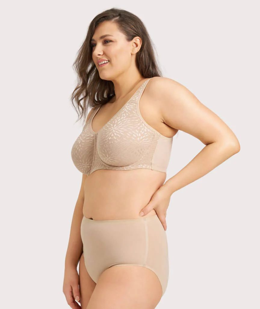 Ava & Audrey Millie Jacquard Mesh T-Shirt Underwire Bra - Nude - Image 13