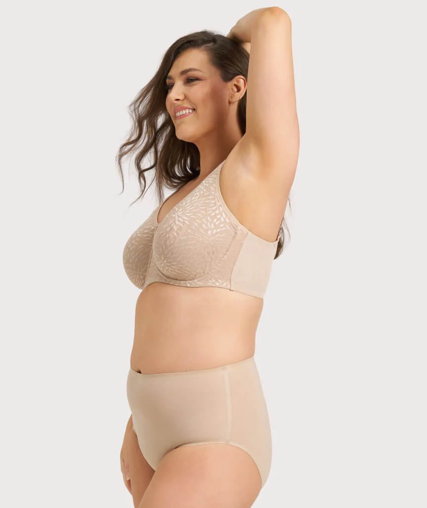 Ava & Audrey Millie Jacquard Mesh T-Shirt Underwire Bra - Nude - Image 14