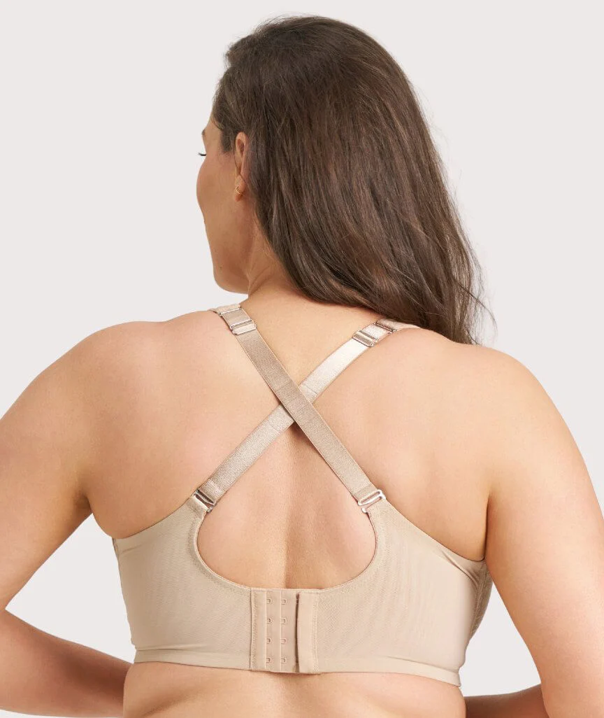 Ava & Audrey Millie Jacquard Mesh T-Shirt Underwire Bra - Nude - Image 4