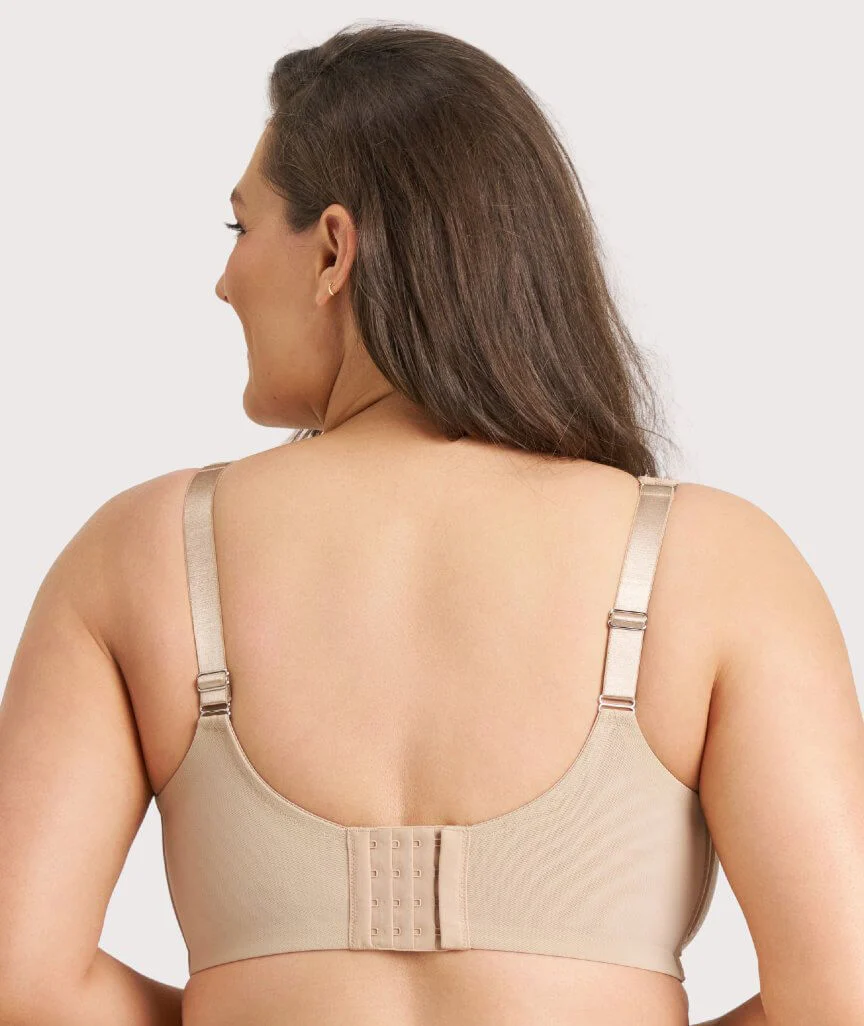 Ava & Audrey Millie Jacquard Mesh Wire-free Support Bra - Nude - Image 2