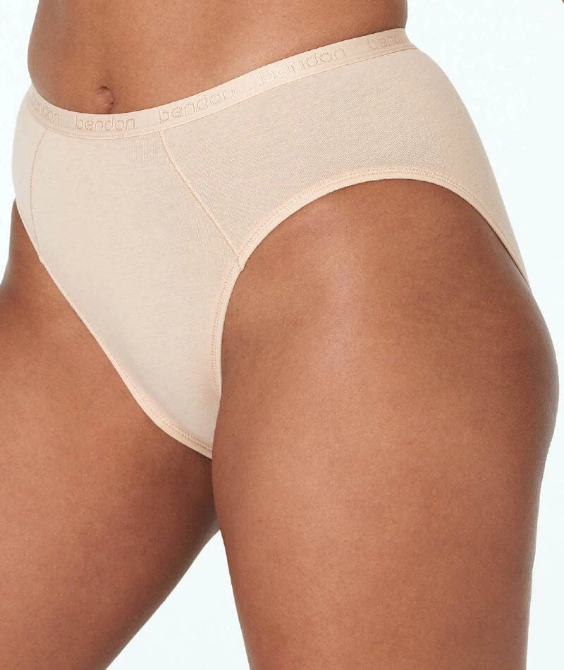 Bendon Body Cotton High Cut Brief - Natural - Image 3