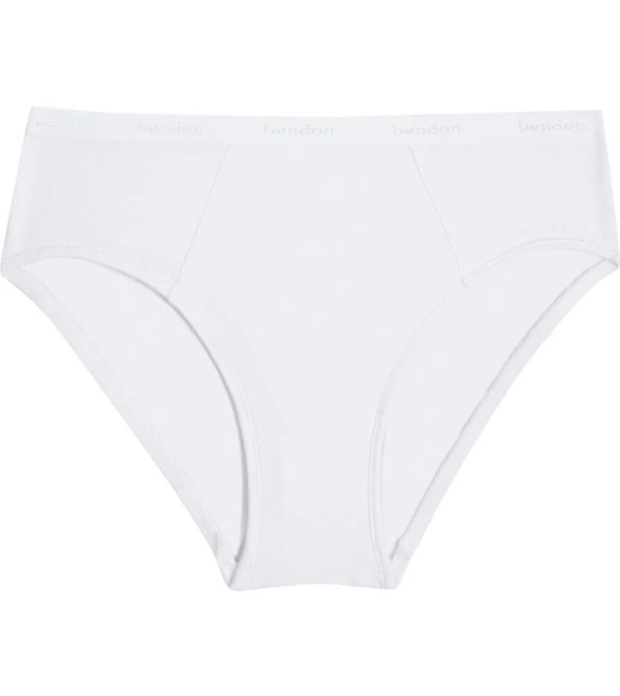 Bendon Body Cotton High Cut Brief - White - Image 4