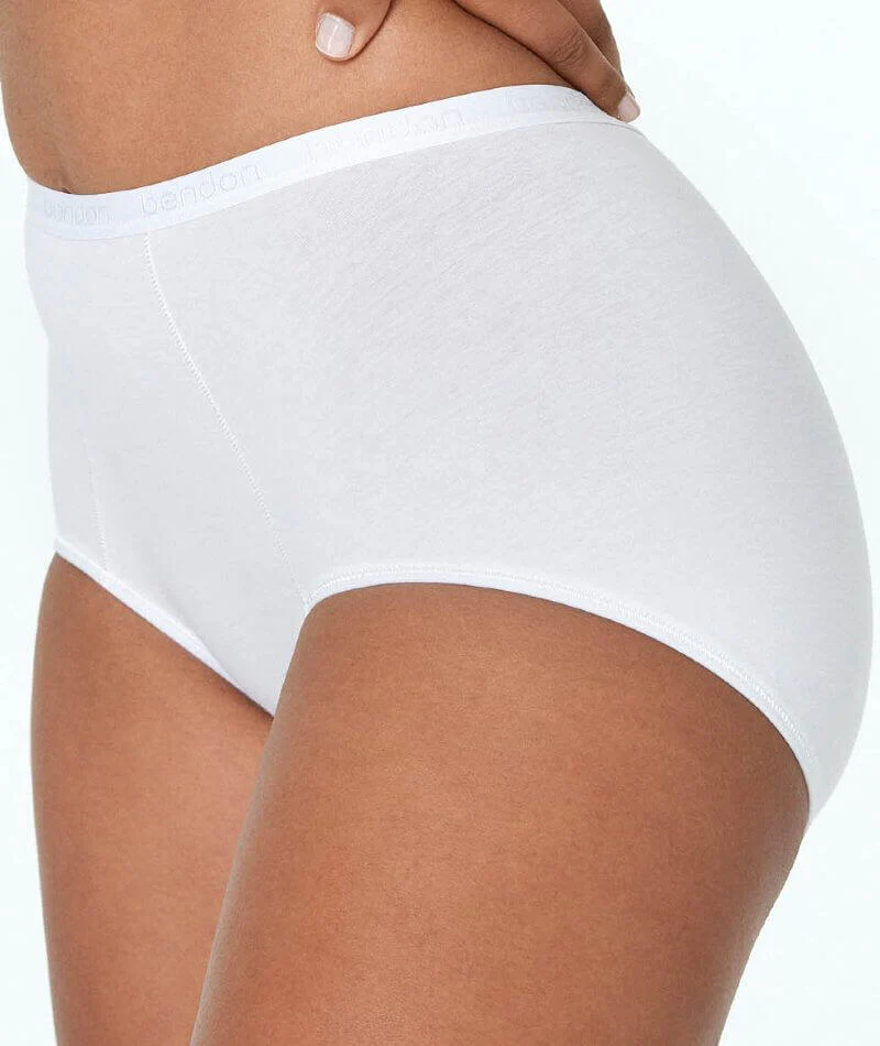 Bendon Body Cotton Trouser Brief - White - Image 3