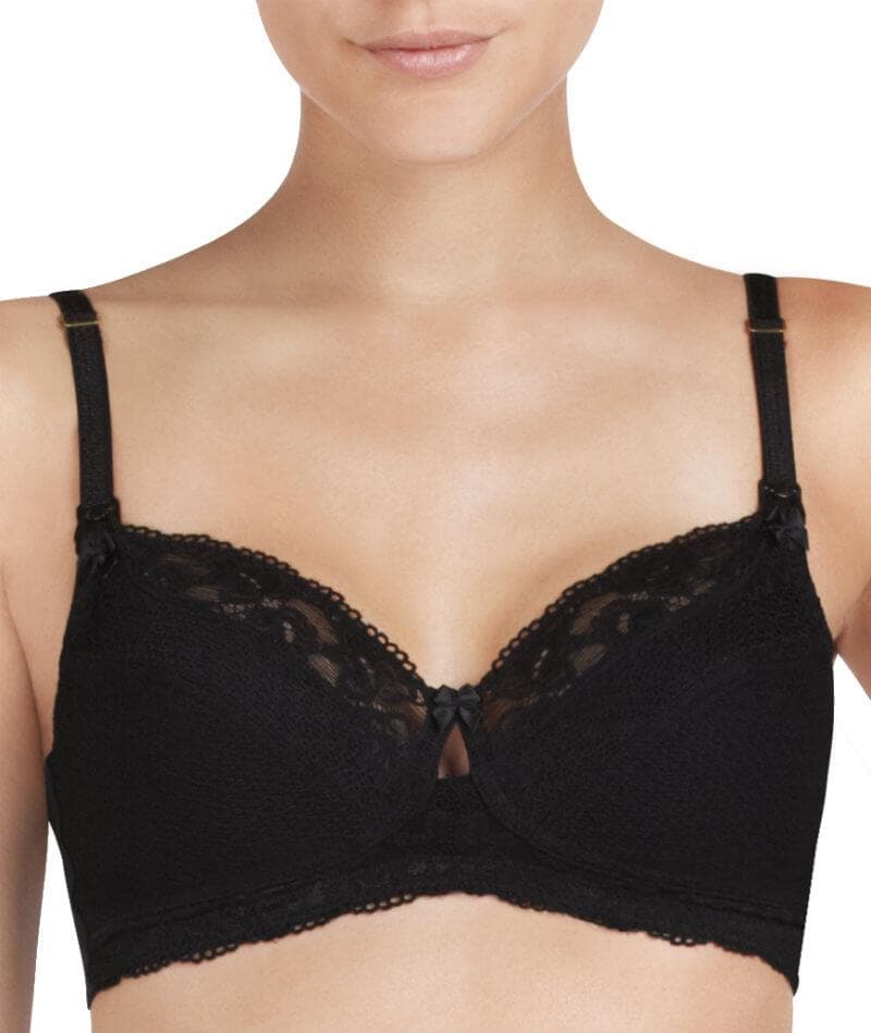 Bendon Classic Comfort Wire-free Maternity Bra - Black - Image 3