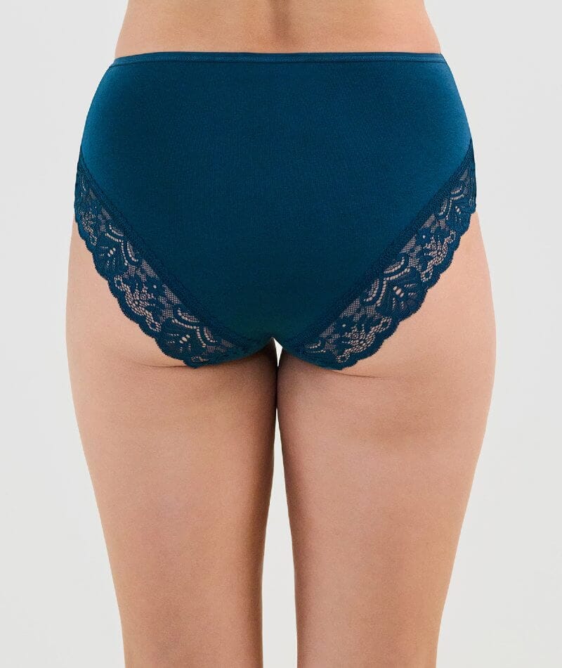 Bendon Cotton and Lace Full Brief - Reflecting Pond - Image 2