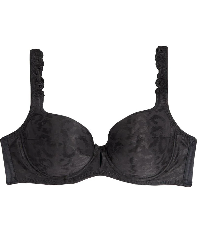 Bendon Damask Contour Underwire Bra - Black - Image 5