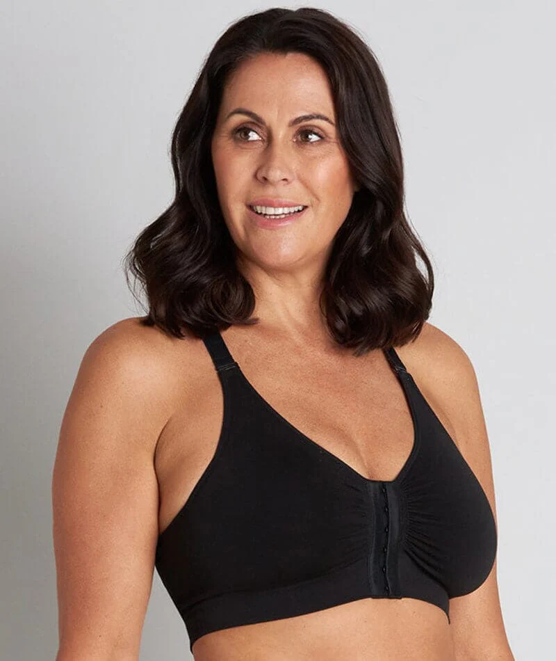 Bendon Restore Front Opening Wire-Free Bra - Black - Image 2