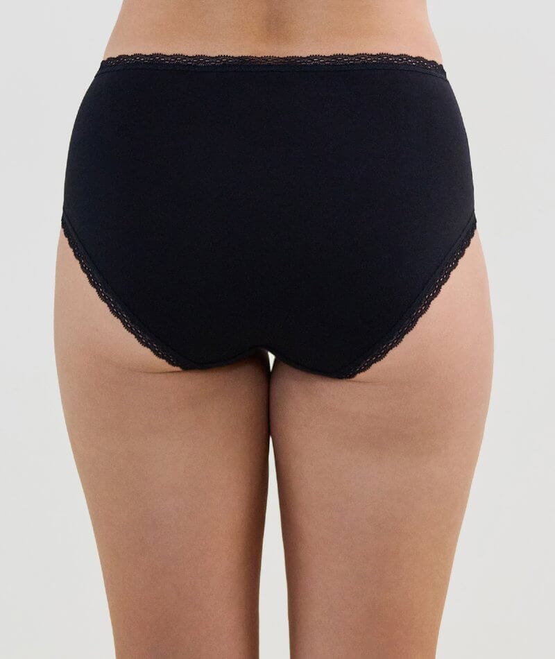 Bendon Stretch Cotton Full Brief - Black - Image 2