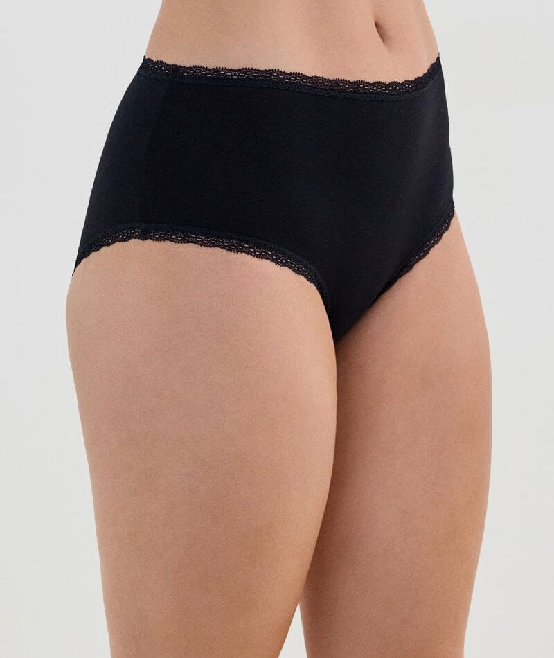 Bendon Stretch Cotton Full Brief - Black - Image 3
