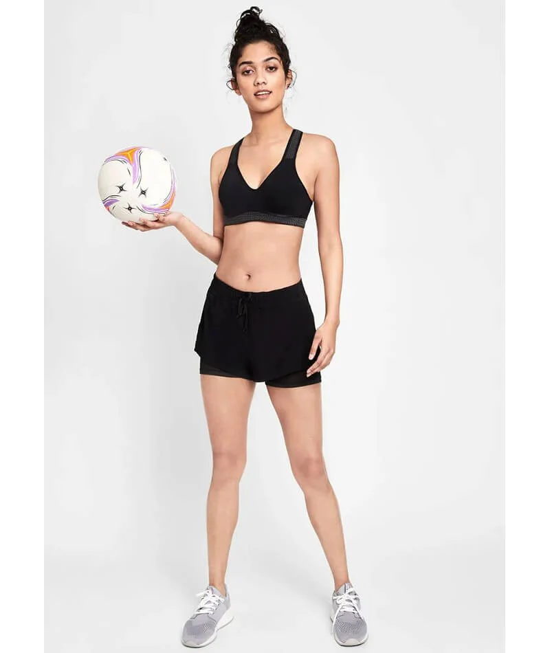Berlei Electrify Mesh Underwire Crop Sports Bra - Black - Image 4