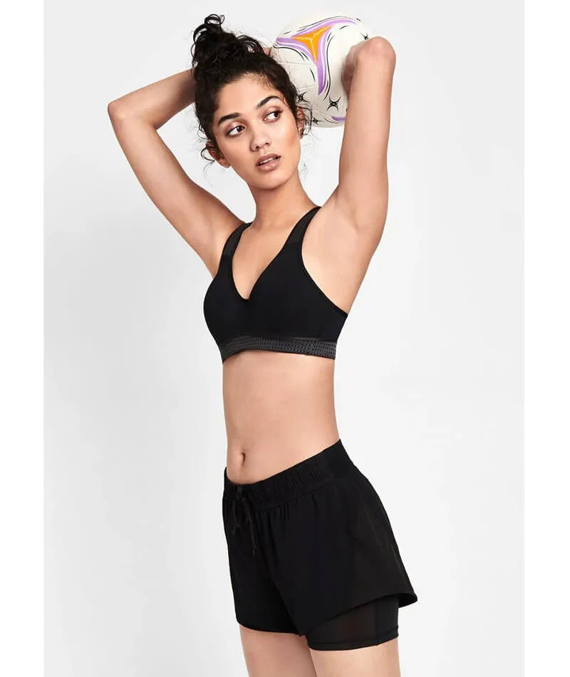 Berlei Electrify Mesh Underwire Crop Sports Bra - Black - Image 5