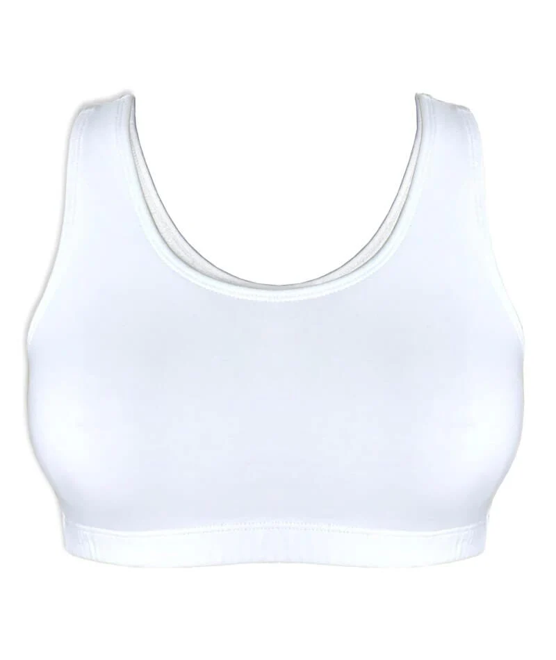 Bestform Tank Style Sports Bra 3 Pack - White/Heather Grey/Black - Image 11
