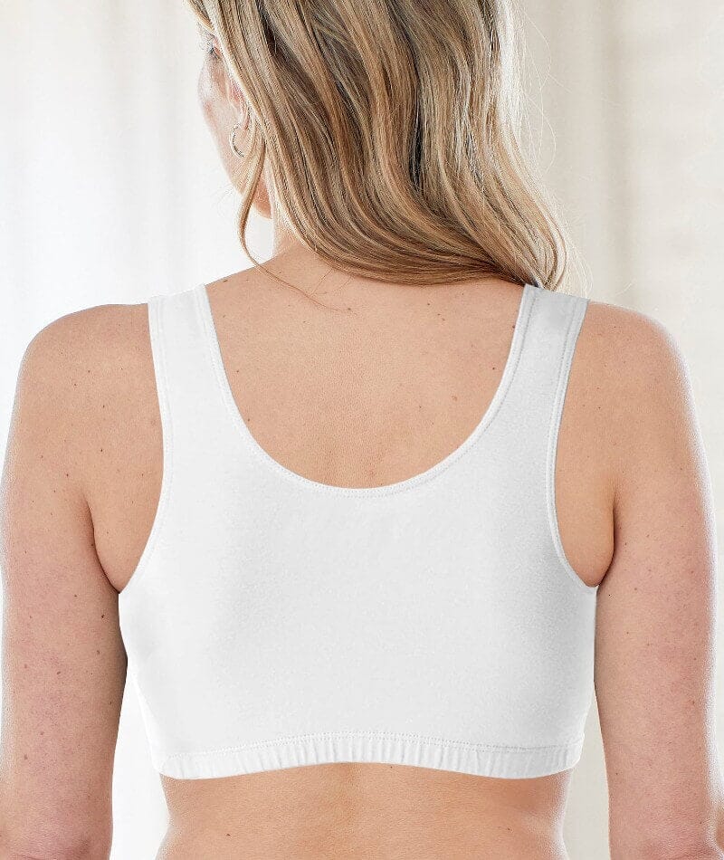 Bestform Tank Style Sports Bra 3 Pack - White/Heather Grey/Black - Image 5