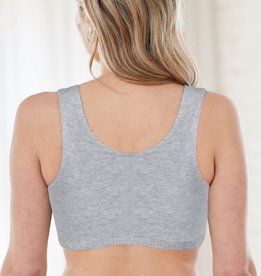 Bestform Tank Style Sports Bra 3 Pack - White/Heather Grey/Black - Image 6