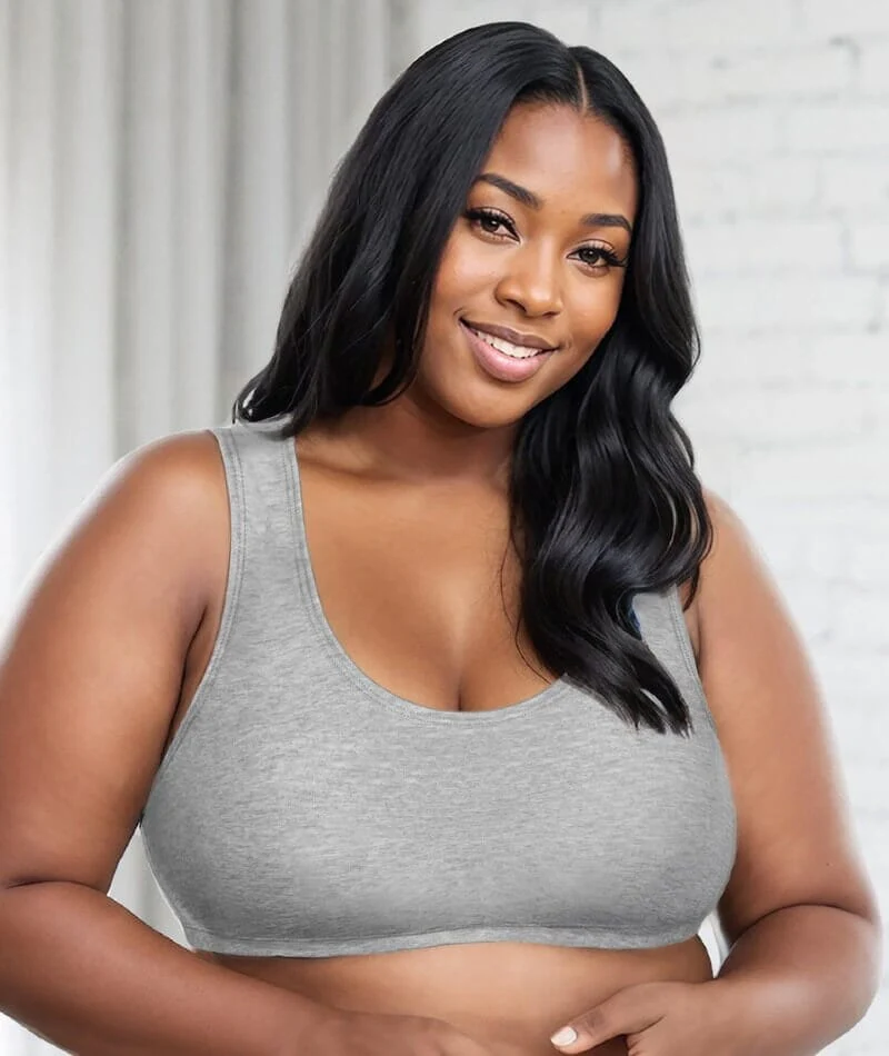 Bestform Tank Style Sports Bra 3 Pack - White/Heather Grey/Black - Image 9