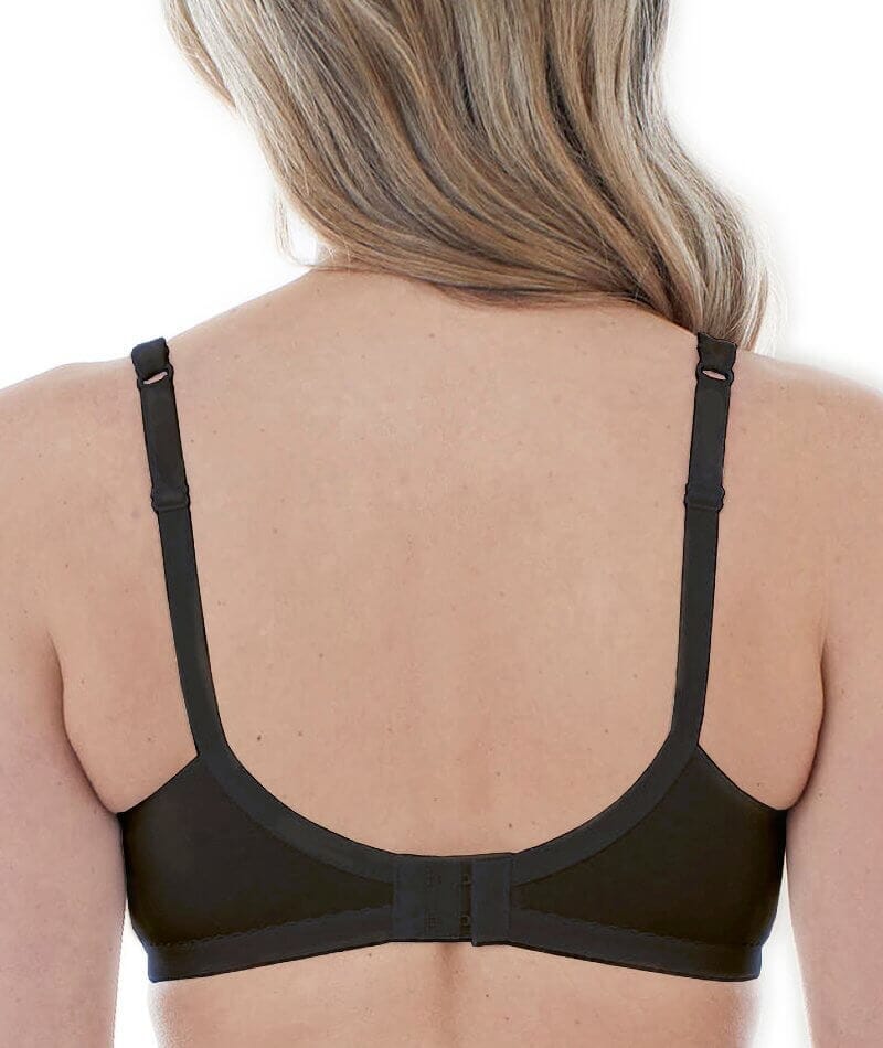 Bestform Unlined Cotton Stretch T-Shirt Bra with Underwire 2 Pack - Black - Image 4