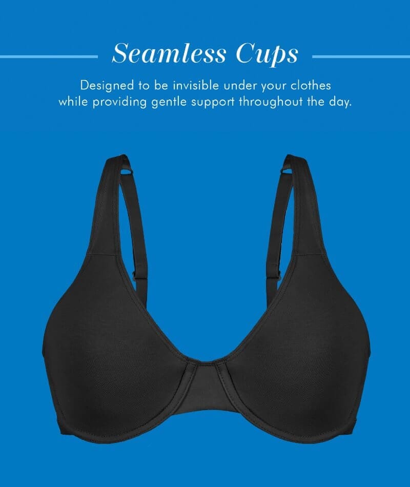 Bestform Unlined Cotton Stretch T-Shirt Bra with Underwire 3 Pack- Black/Sand/White - Image 13