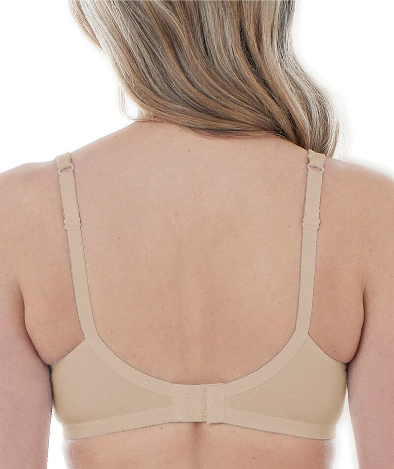 Bestform Unlined Cotton Stretch T-Shirt Bra with Underwire 3 Pack- Black/Sand/White - Image 9